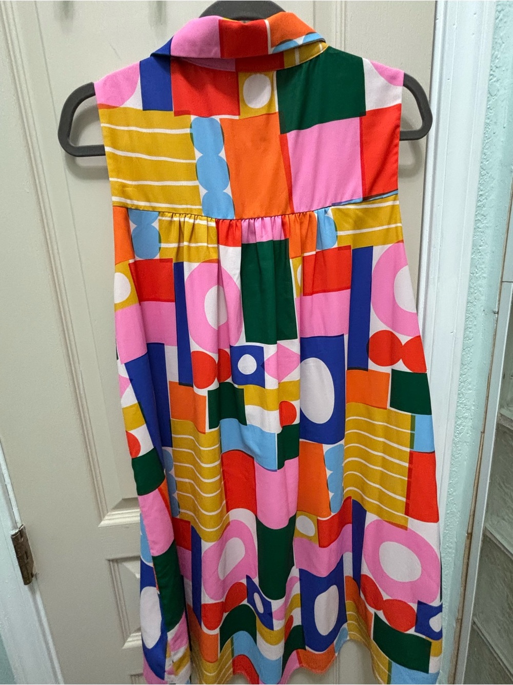 Colorful Geometric Sleeveless Shift Dress by SSYS The Label Size Medium - Picture 3 of 3